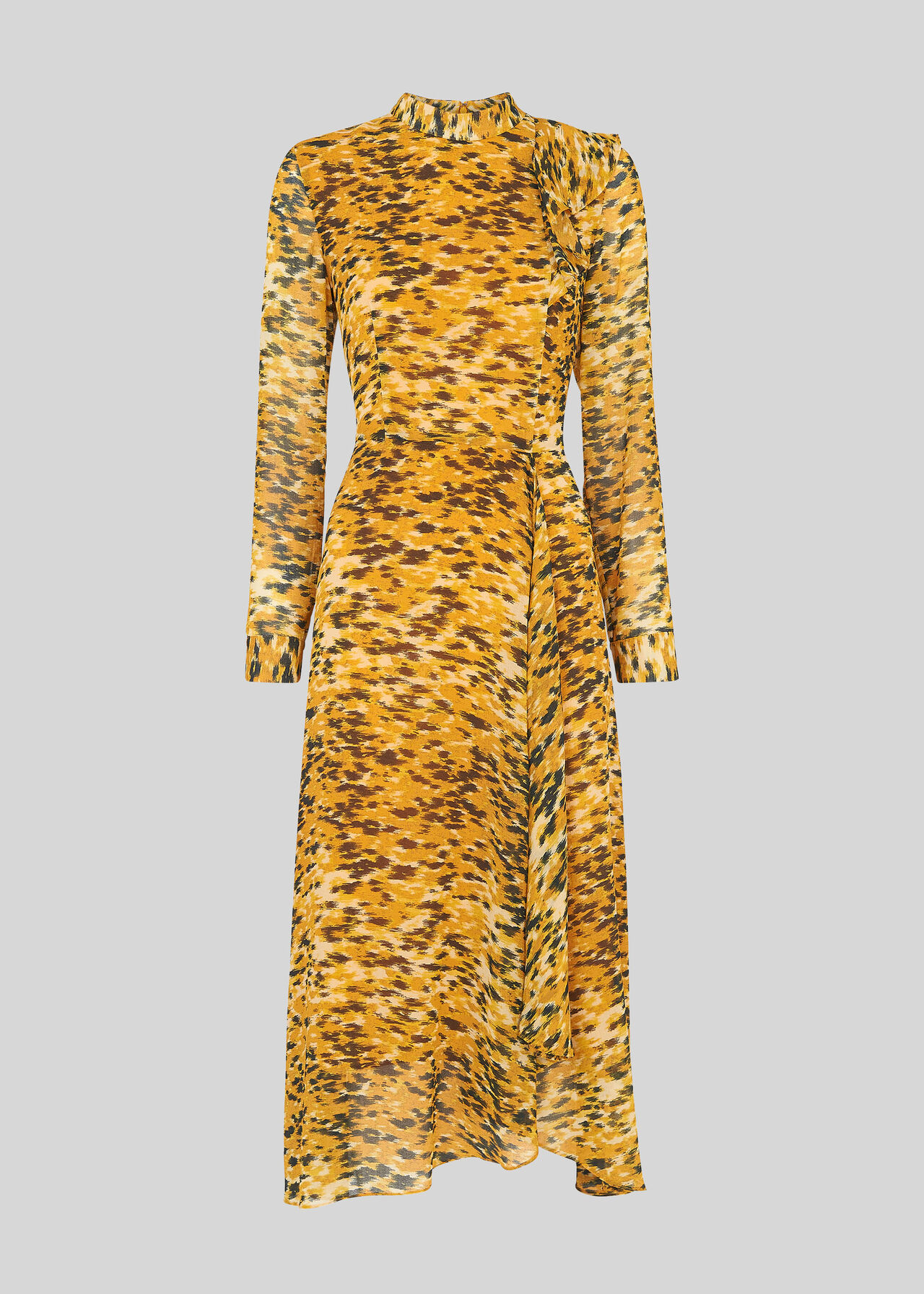 Ines Ikat Animal Dress Yellow/Multi