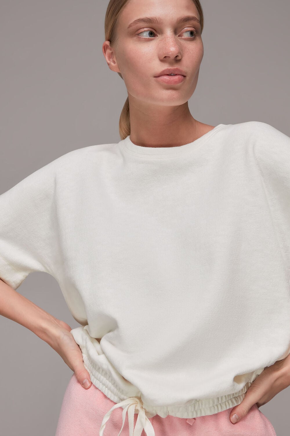 Short Sleeve Drawstring Sweat