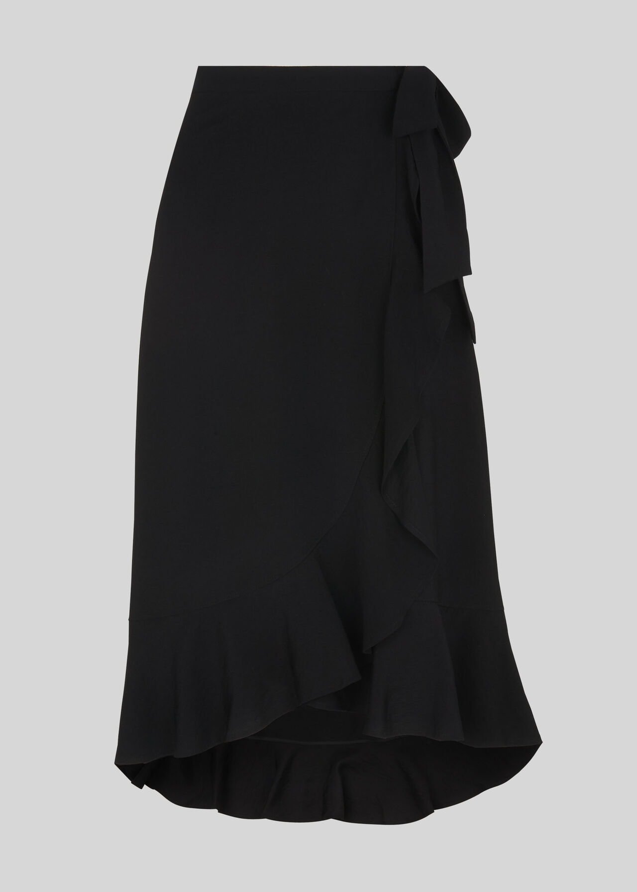 Mei Frill Wrap Skirt Black