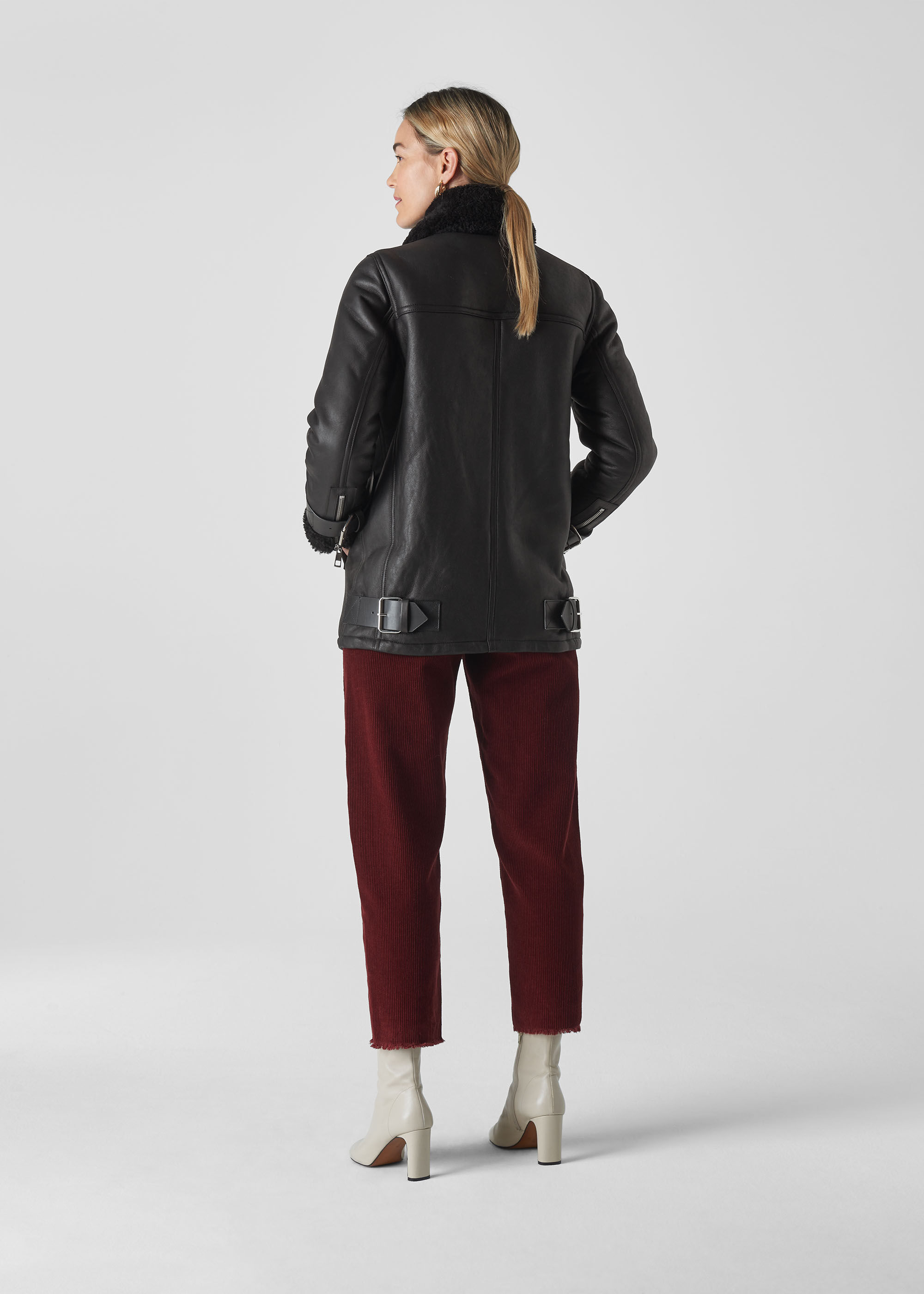 Whistles top sheepskin coat