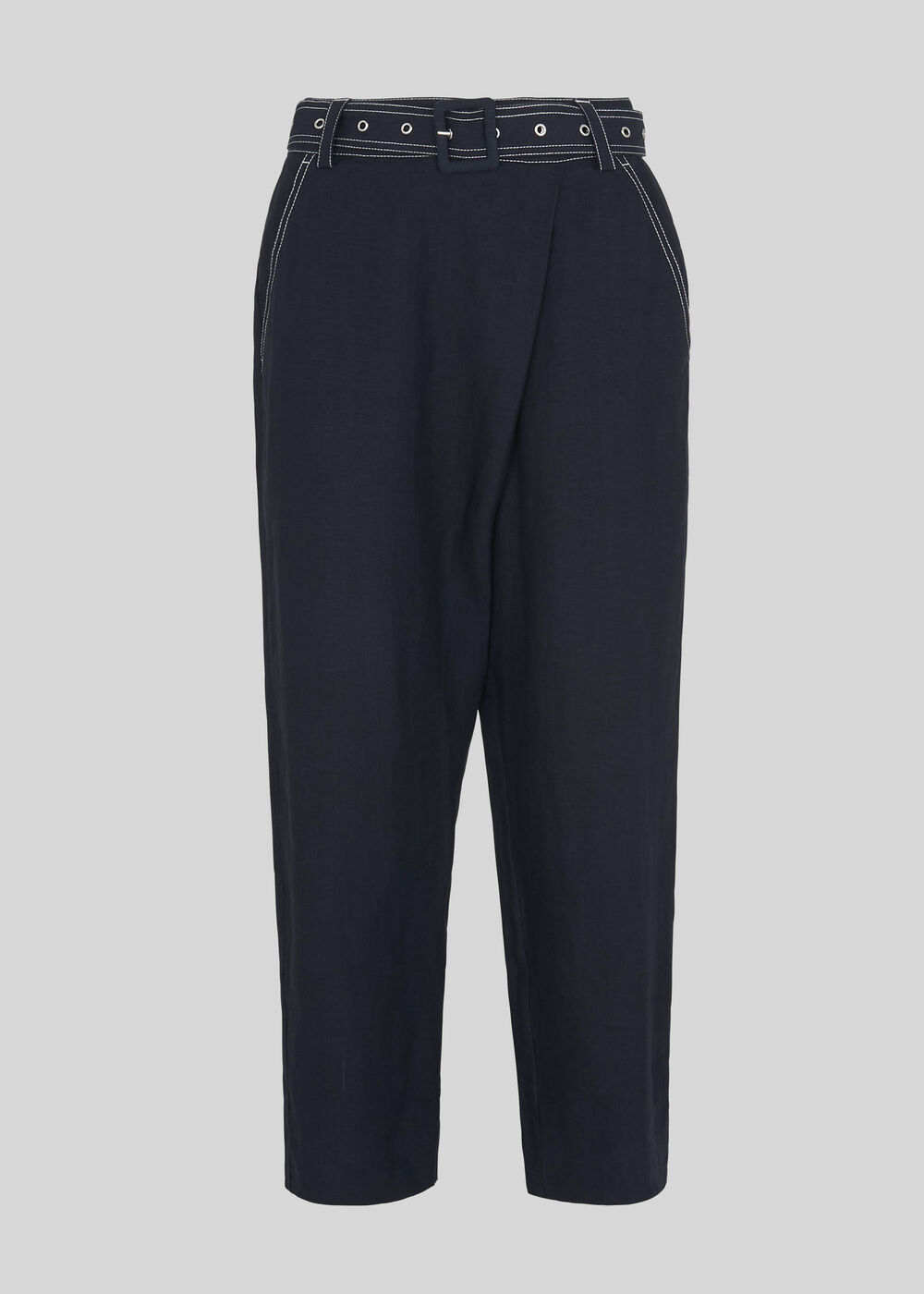 May Belted Trouser Navy