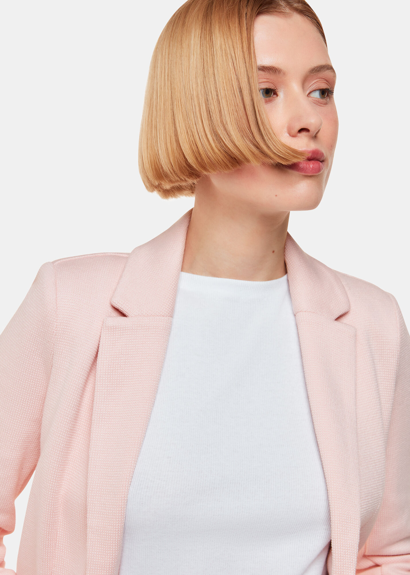 Pink Slim Fit Jersey Jacket