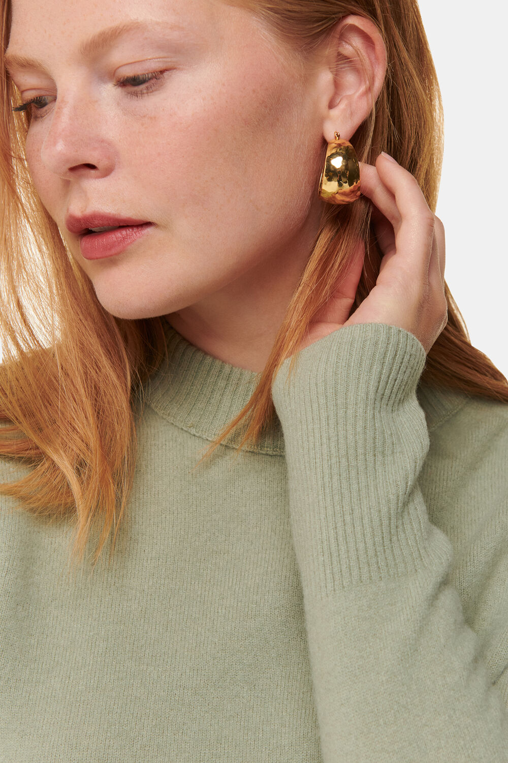Sage Green Wool Cropped Sweater