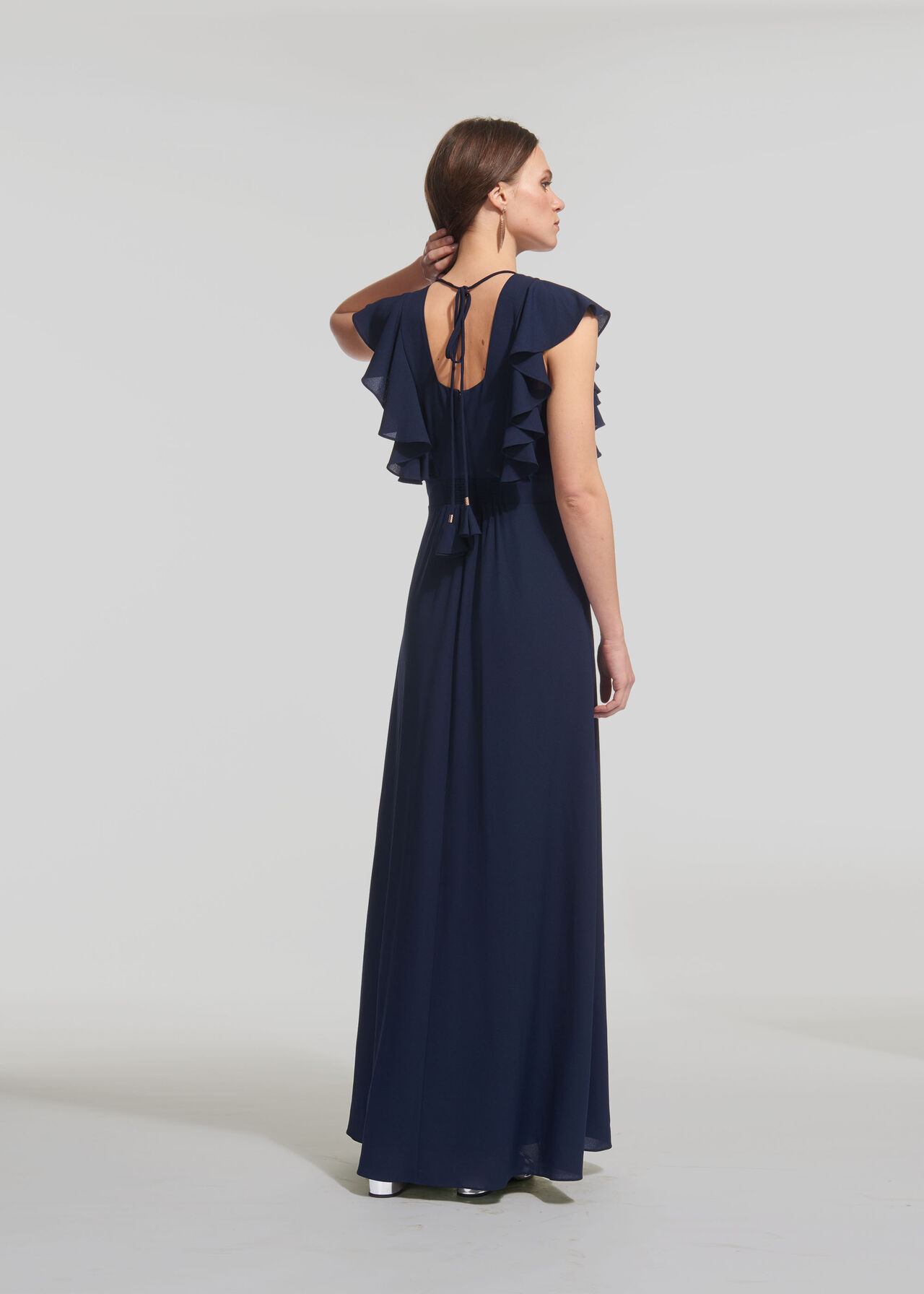 Zyta Frill Maxi Dress Navy
