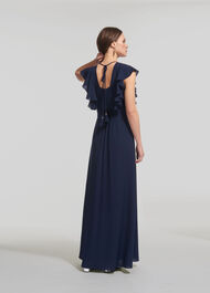 Zyta Frill Maxi Dress Navy