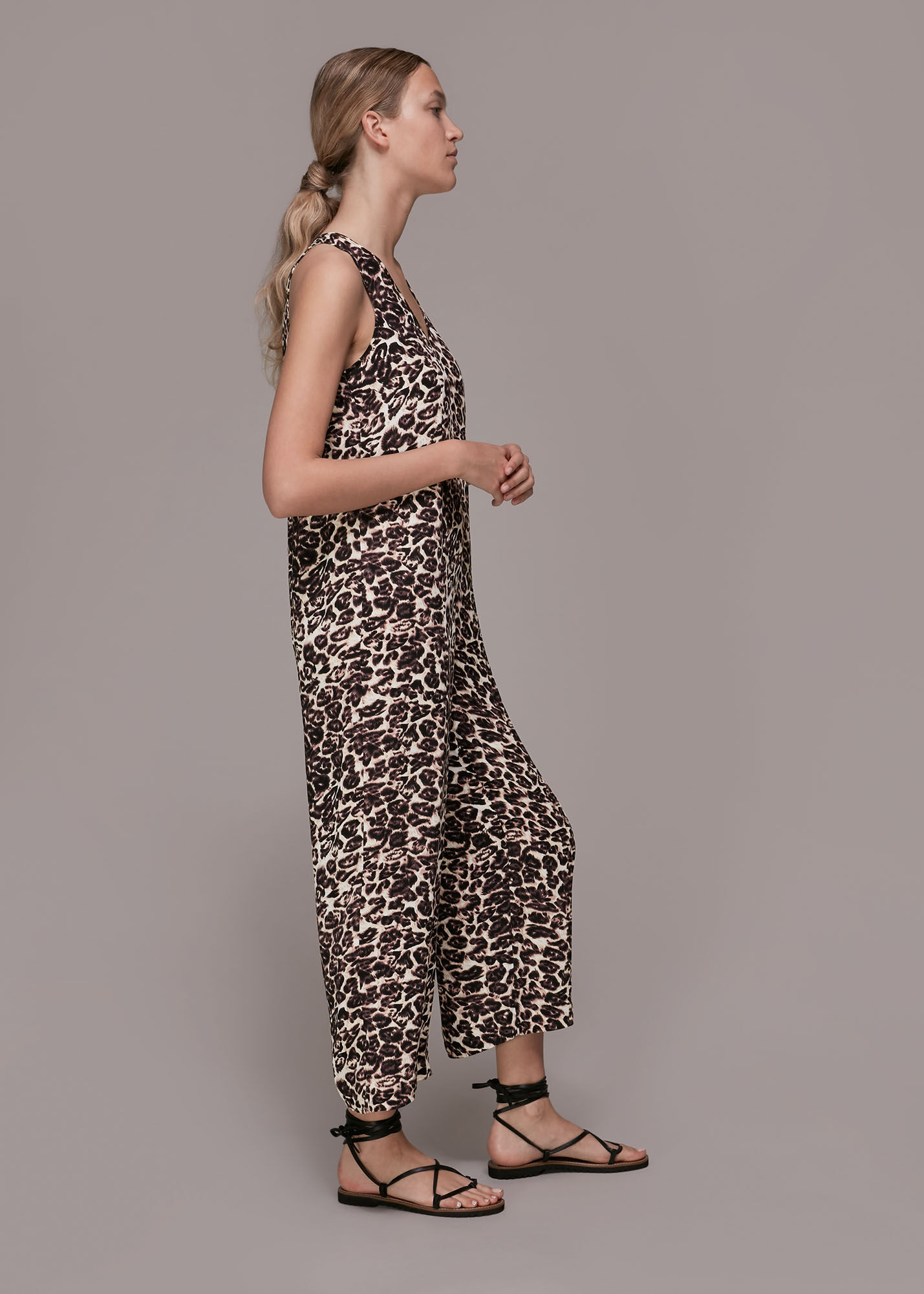 Multicolour Clouded Leopard Print Jumpsuit WHISTLES Whistles UK