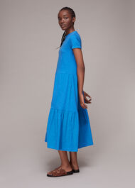Tiered Jersey Midi Dress
