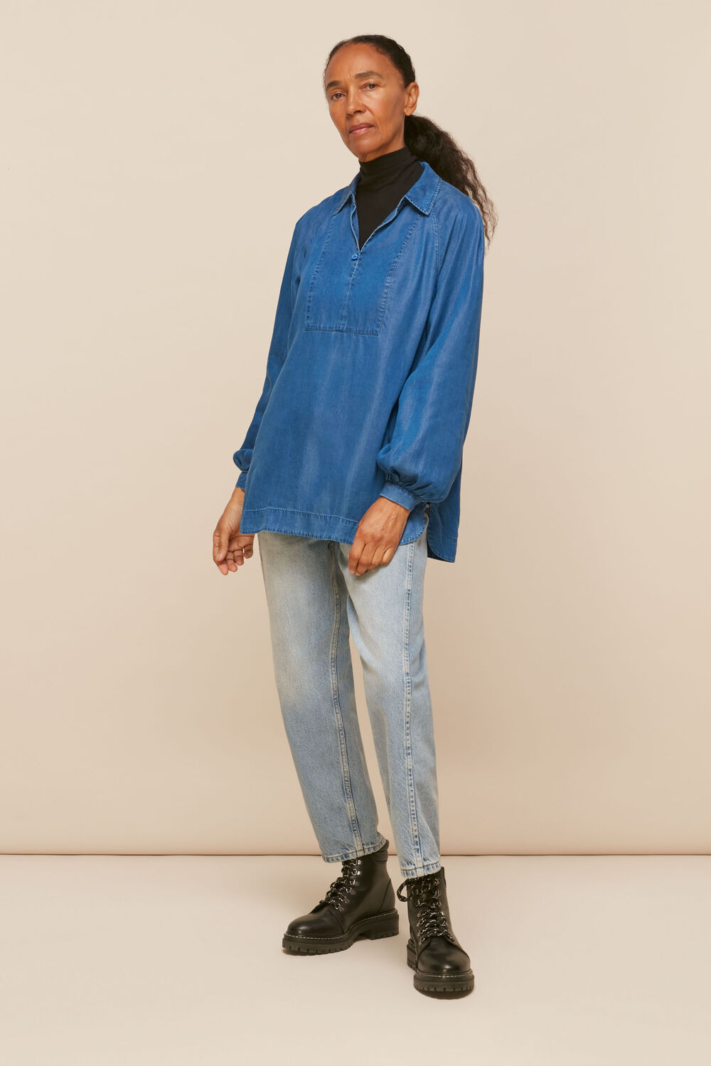 Chambray Longline Shirt