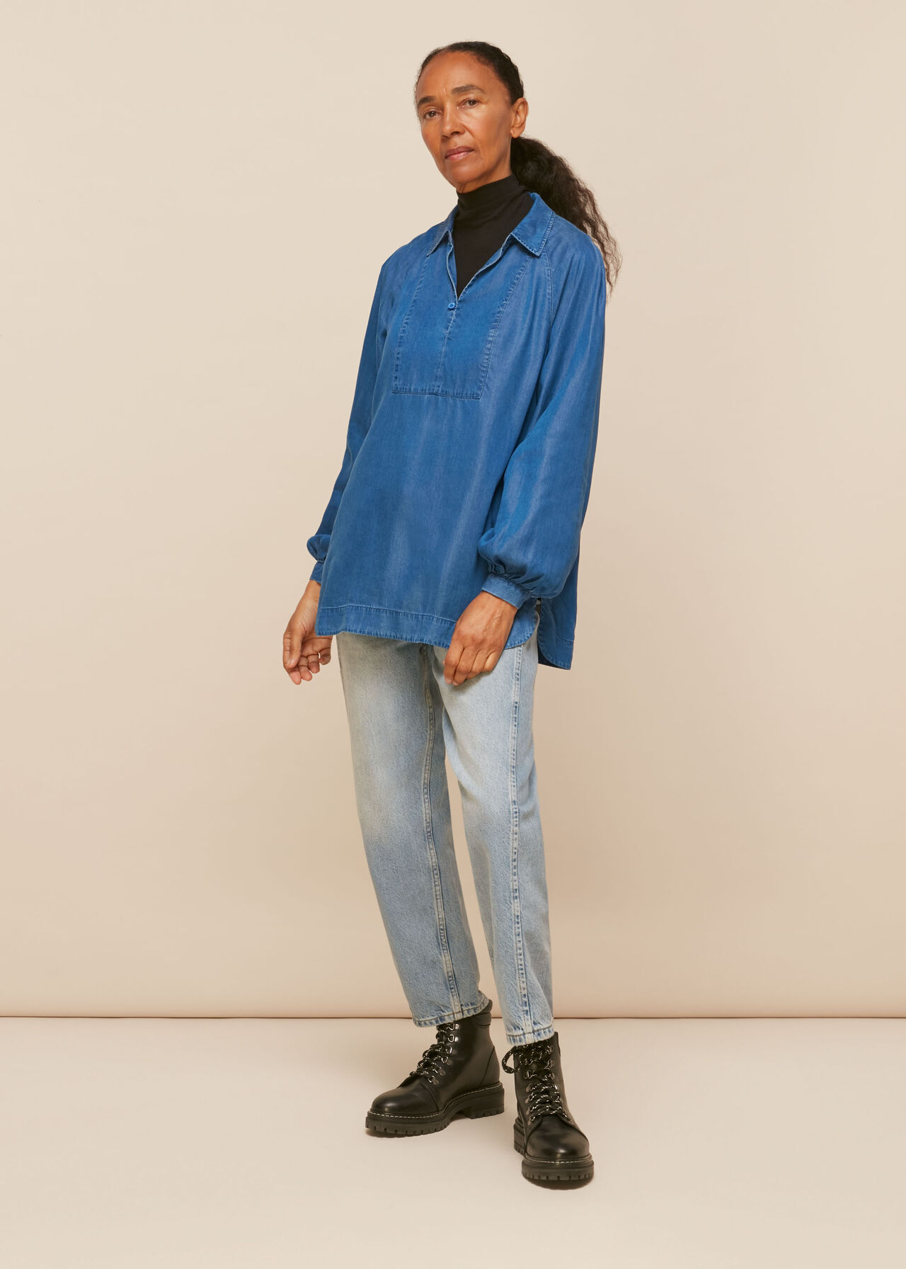 Chambray Longline Shirt