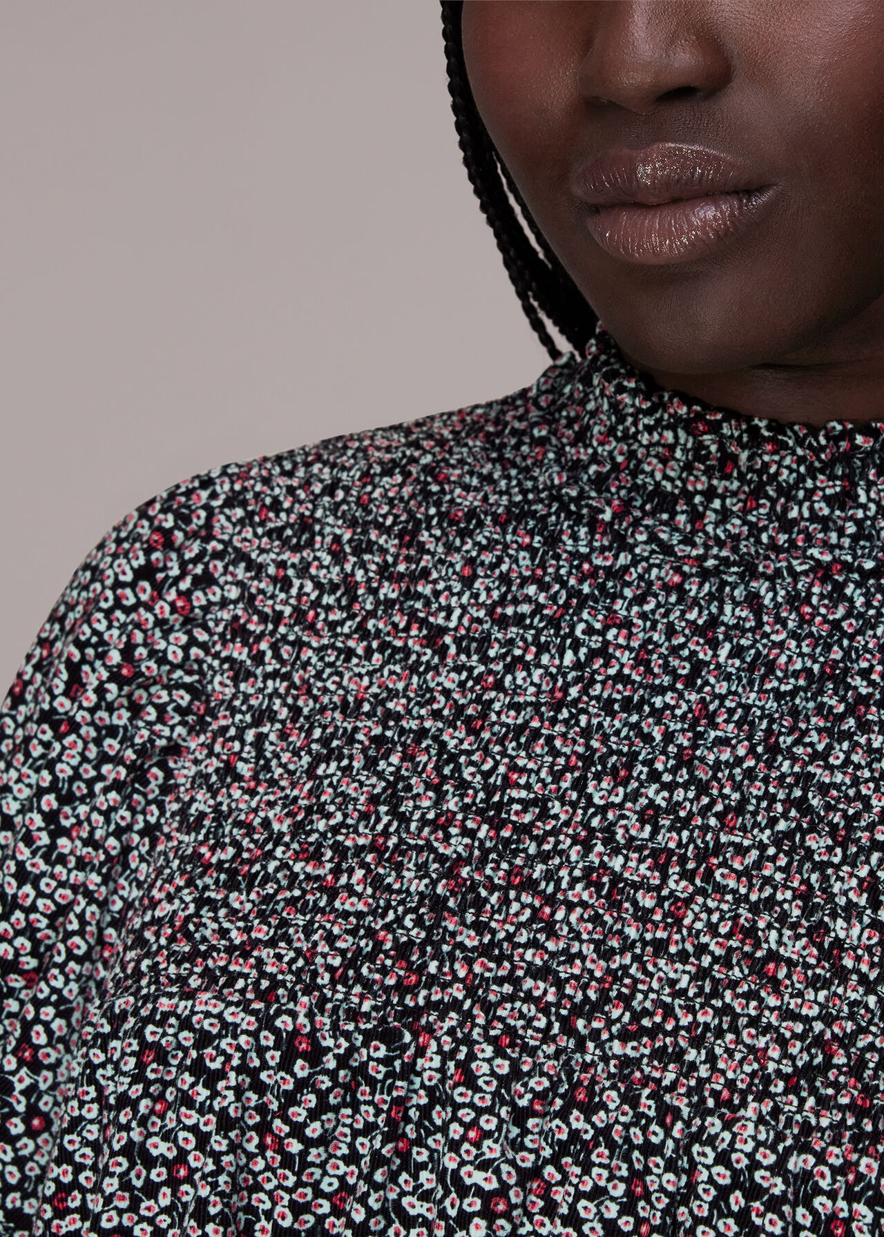 Micro Bud Pintuck Dress