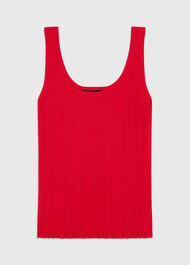 Frill Hem Knitted Vest