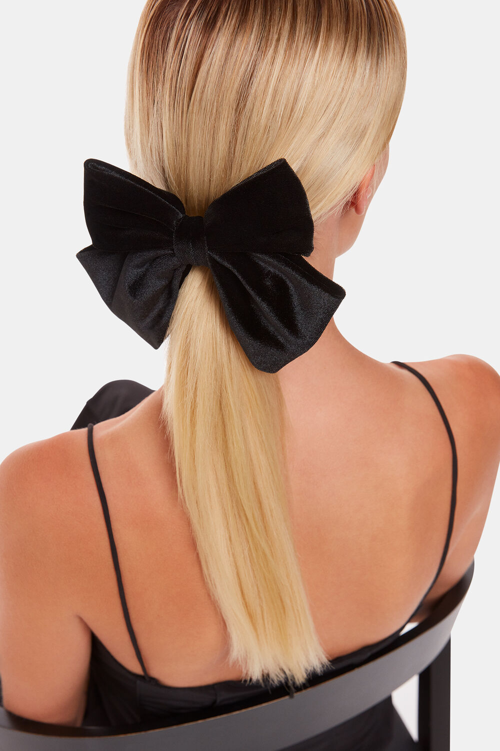 Black Velvet Bow Hair Clip
