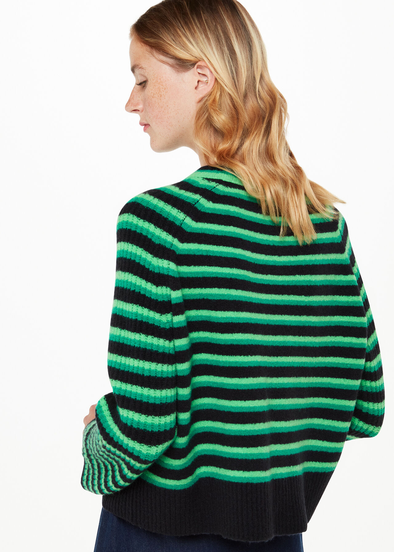 Wool Mix Stripe Crew