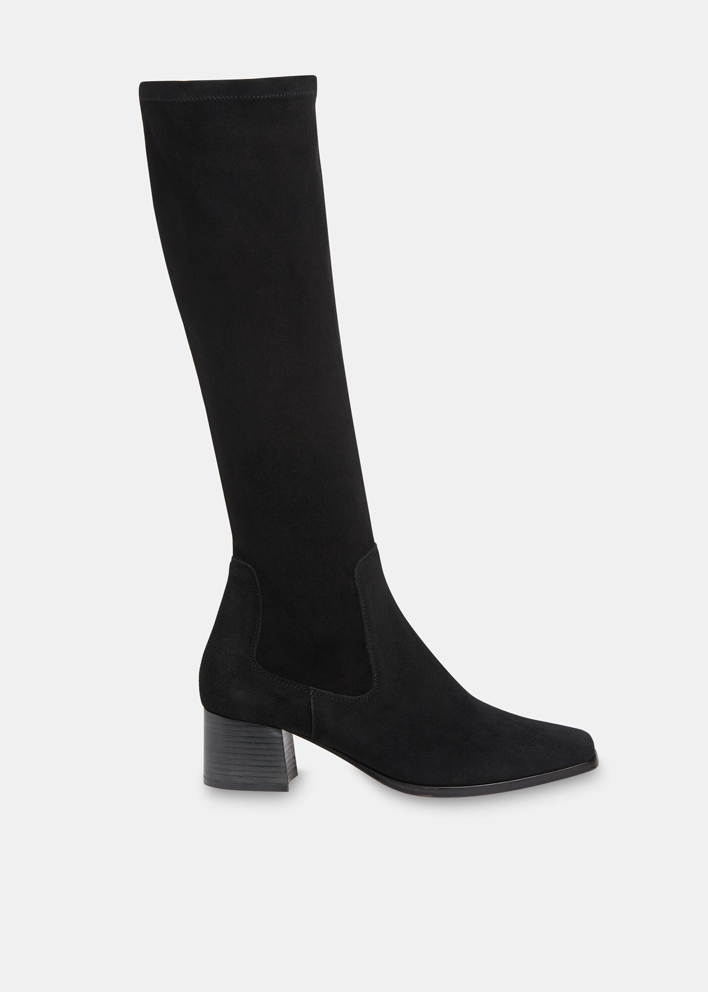 Black high knee 2025 boots