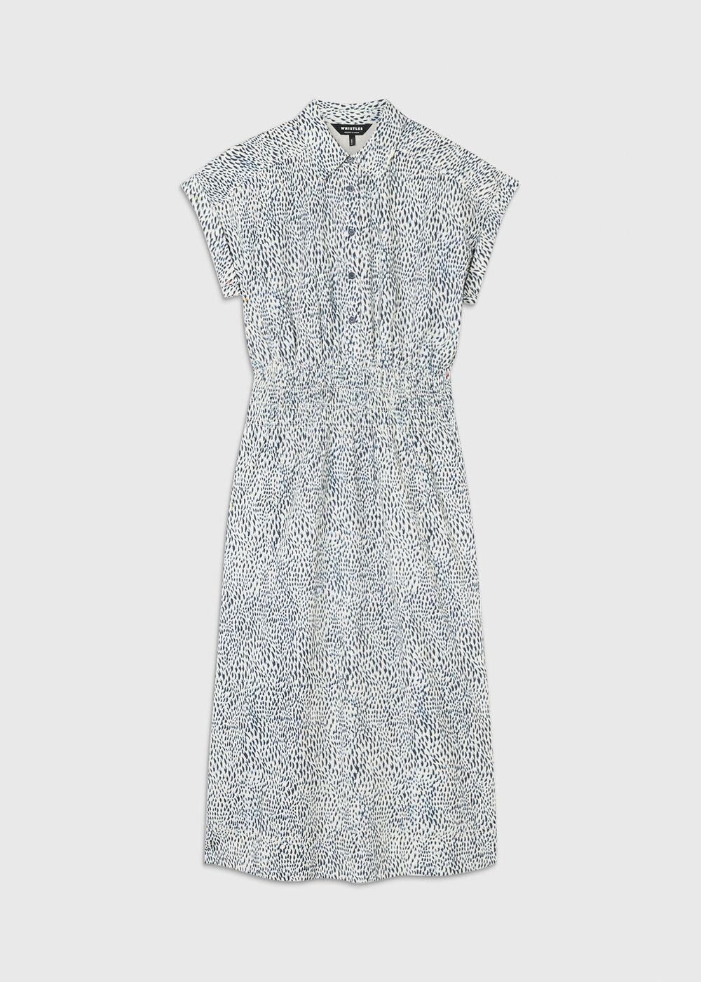 Petite Flecked Animal Collared Dress