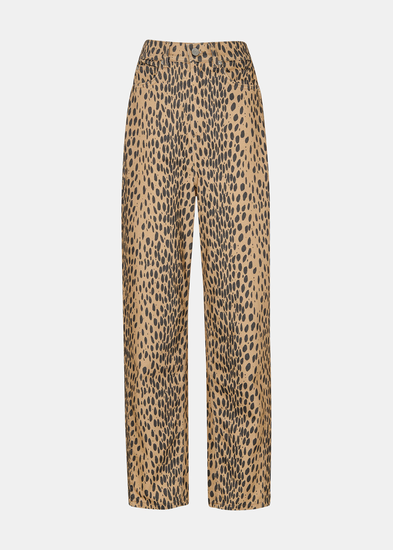 Animal Spot Barrel Leg Jean