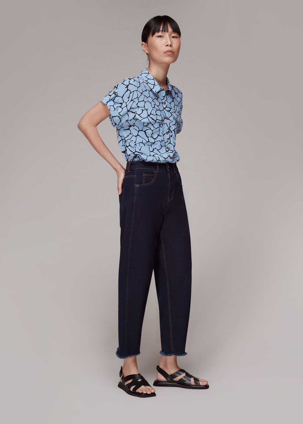 Giraffe Print Pocket Shirt