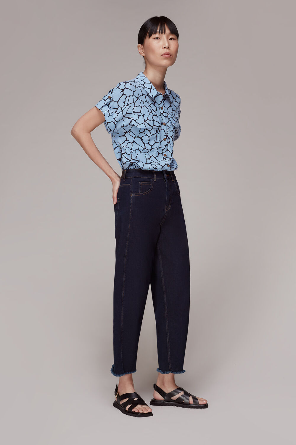 Giraffe Print Pocket Shirt