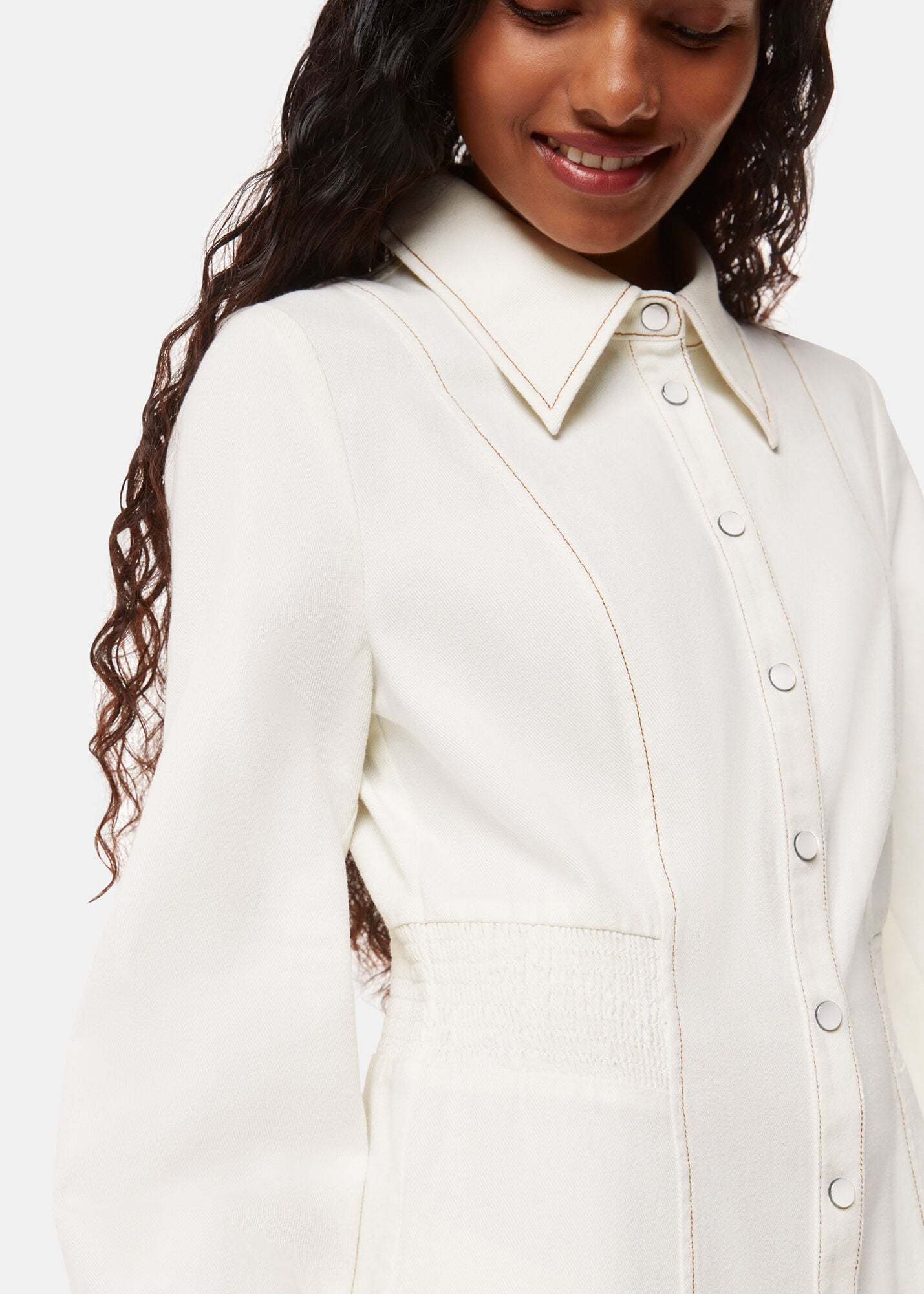 Petite Harlowe Denim Midi Dress | Whistles US |