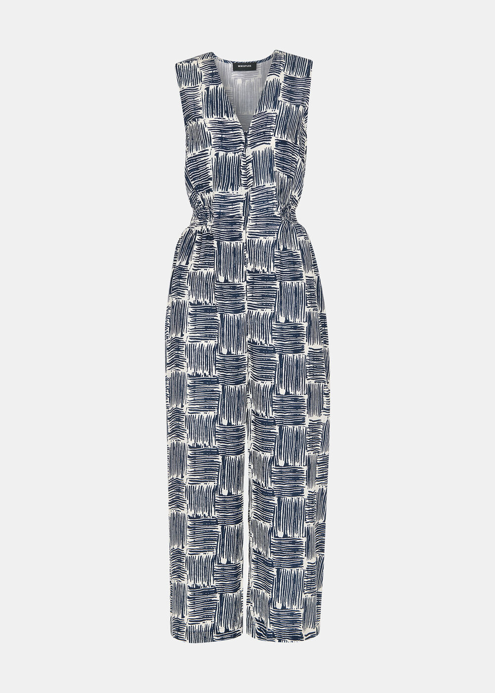 Petite Hatch Squares Jumpsuit