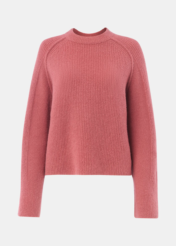Rose Aria Wool Mix Crew Knit
