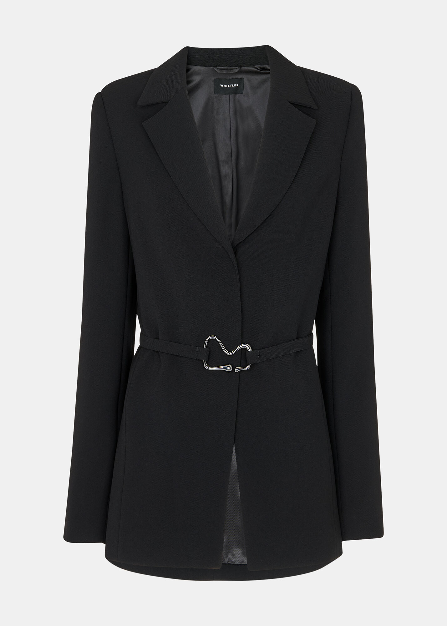 Women's Black Belted Tailored Blazer | Whistles US |