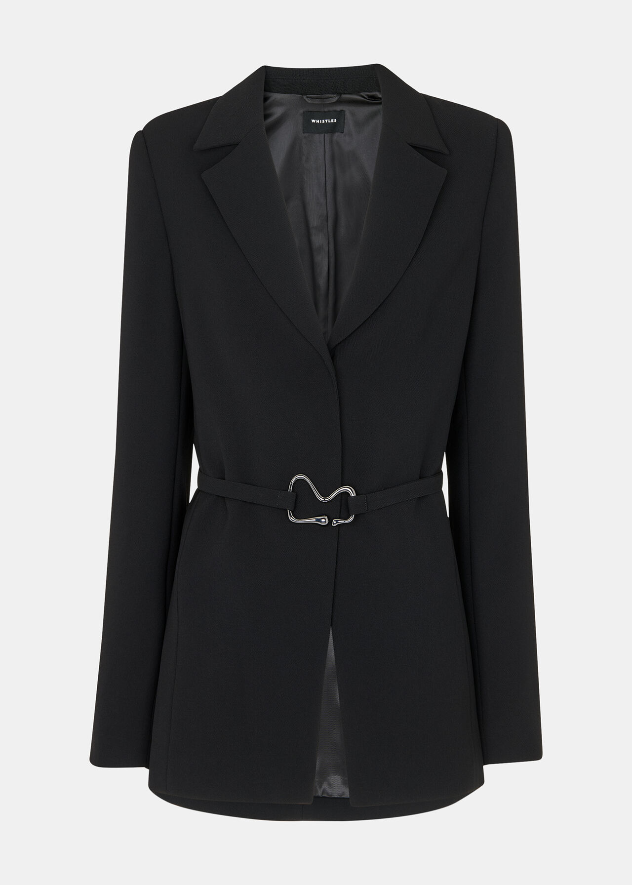 Corinna Belted Crepe Blazer