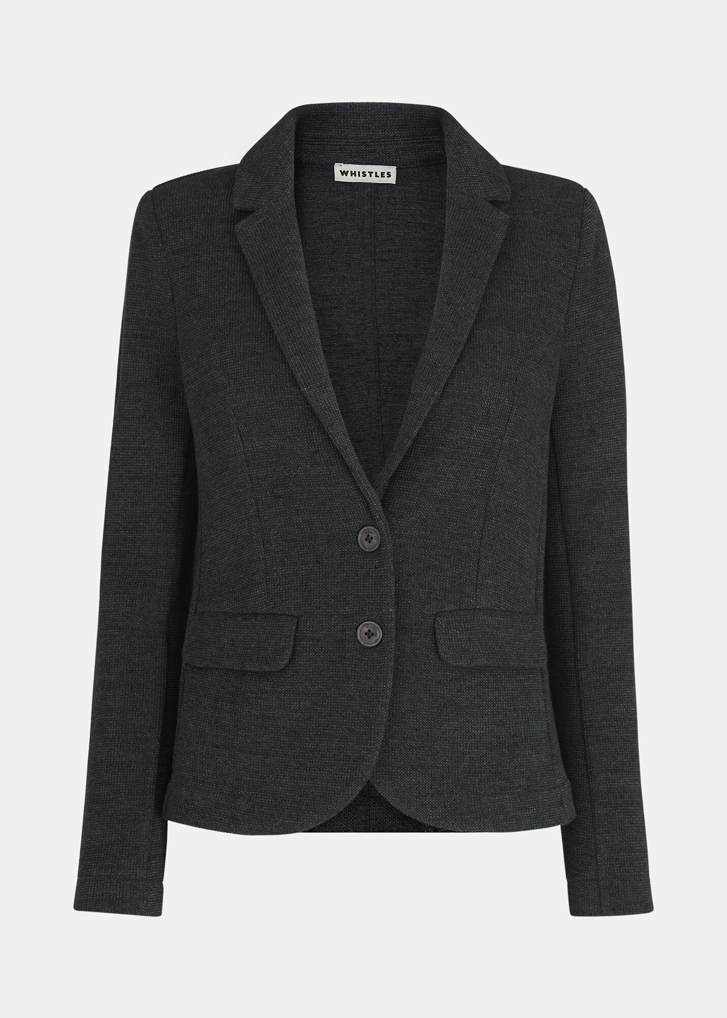 Dark Grey SlimFit Jersey Jacket Whistles Whistles US