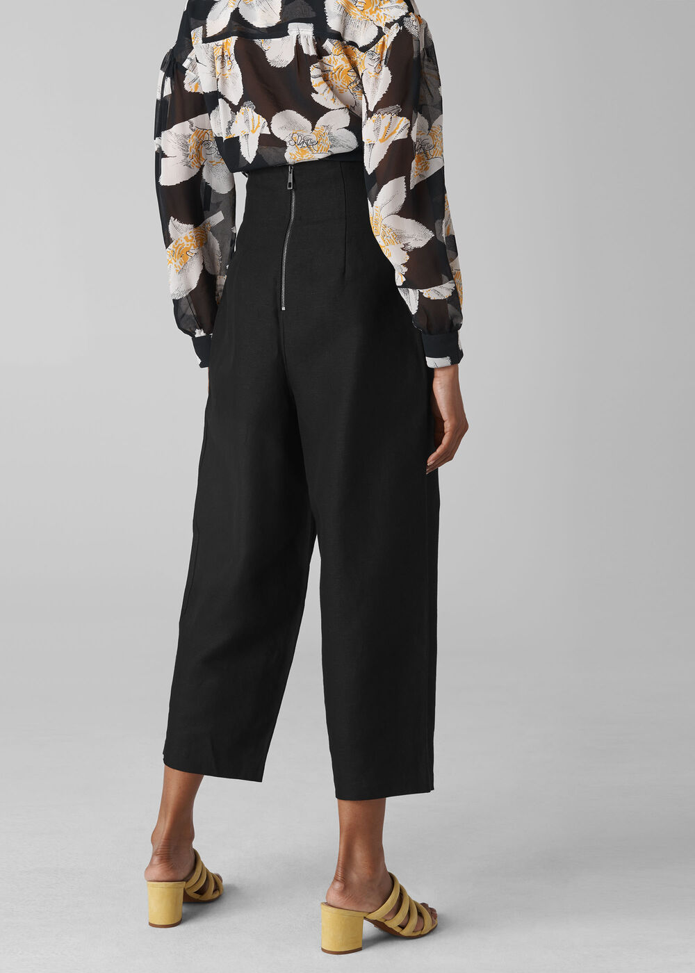 Emiko Corset Waist Trouser Black