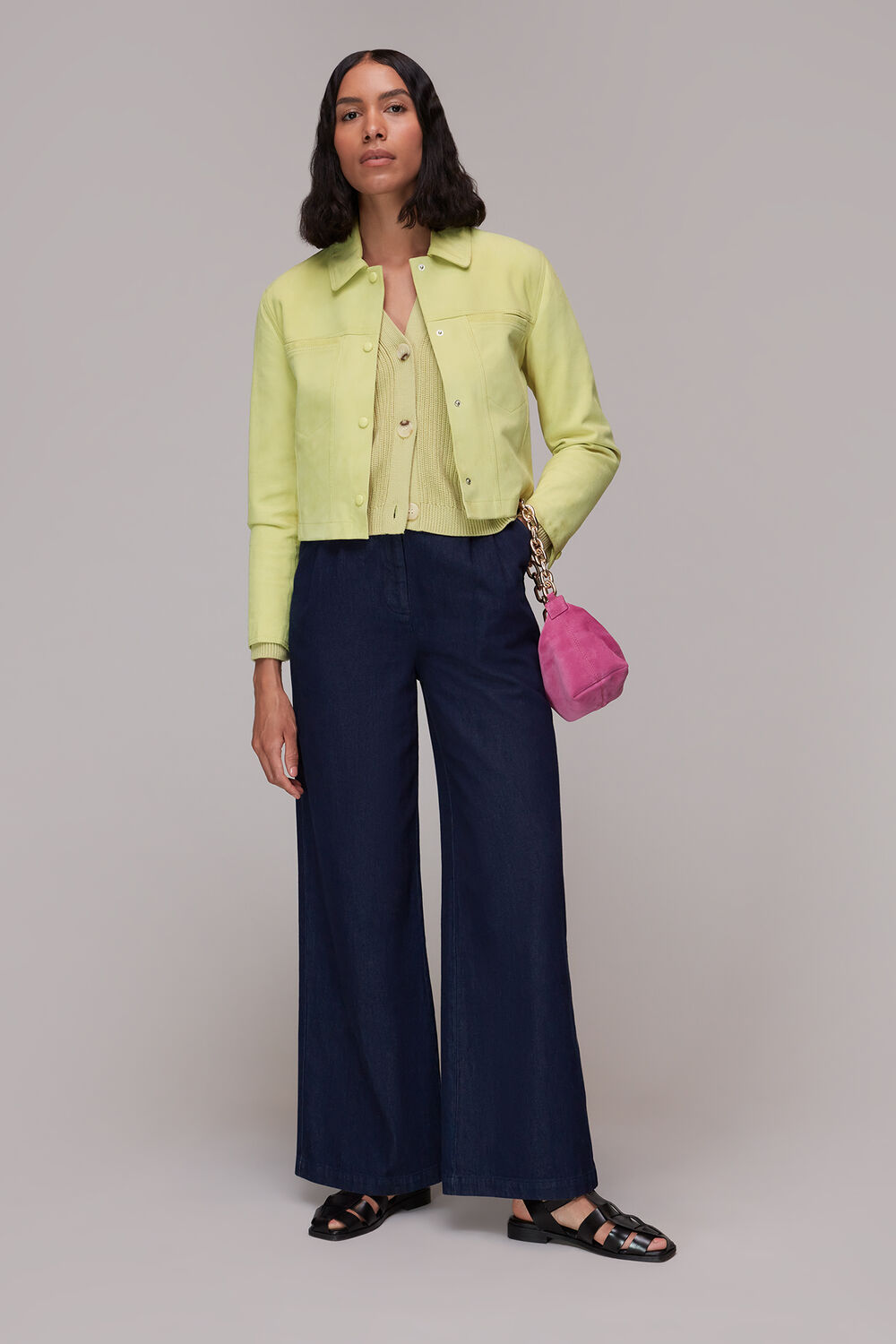 Yuri Cropped Suede Jacket