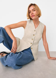 Linen Stripe Waistcoat