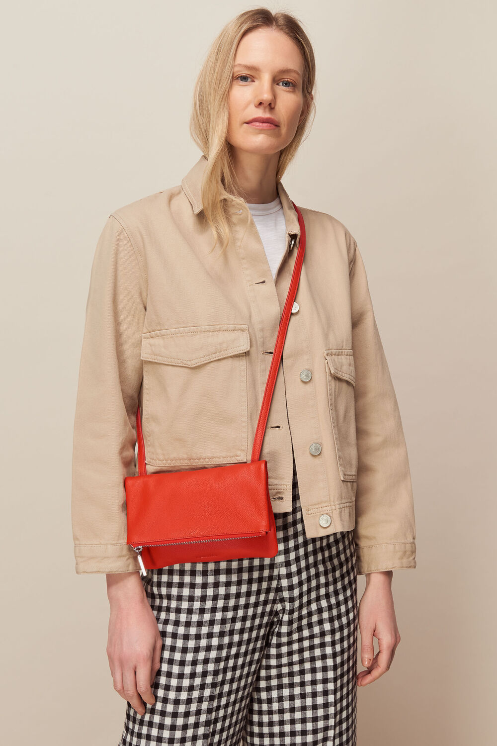 Issy Mini Foldover Bag Coral