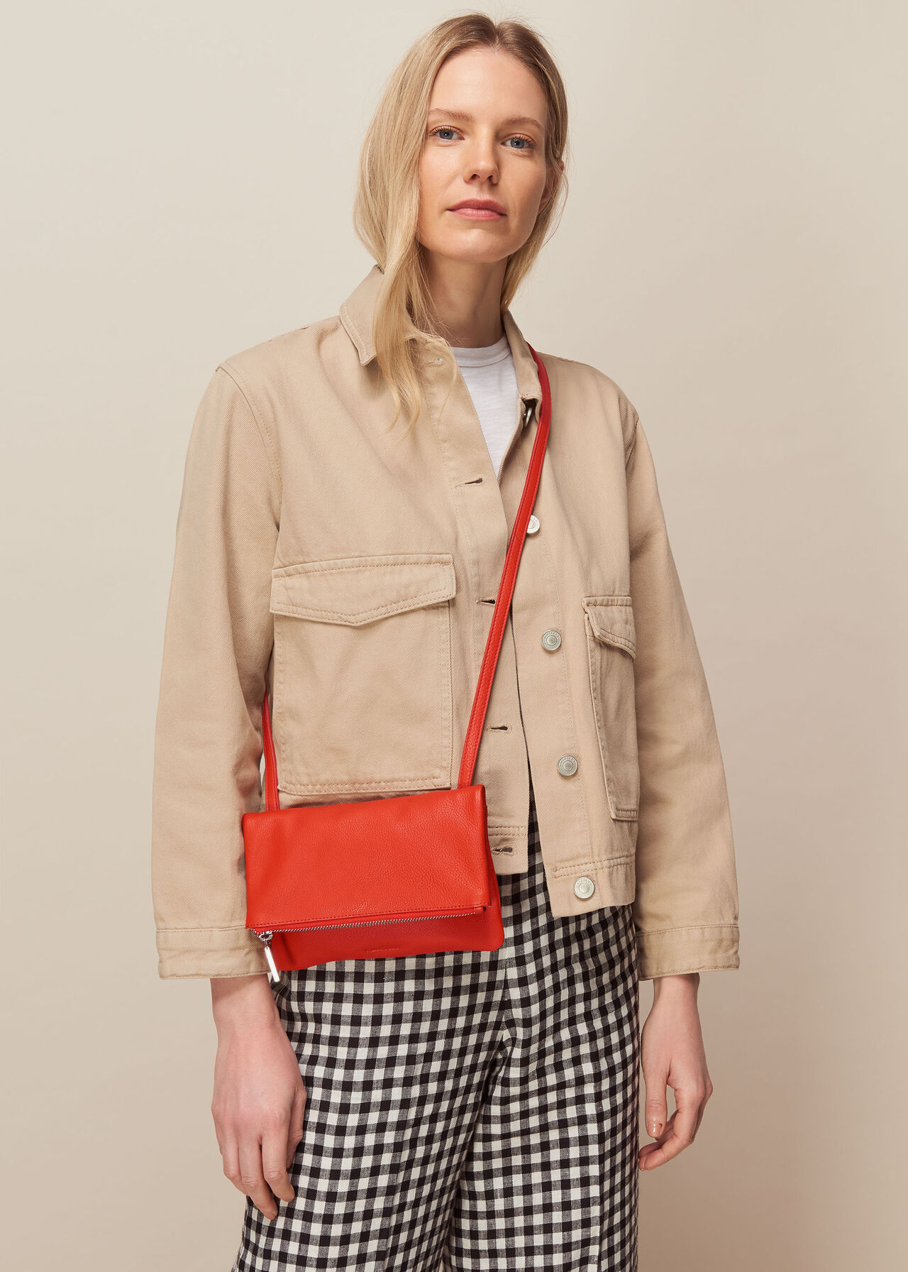 Issy Mini Foldover Bag Coral