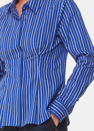 Stripe Waisted Cotton Shirt