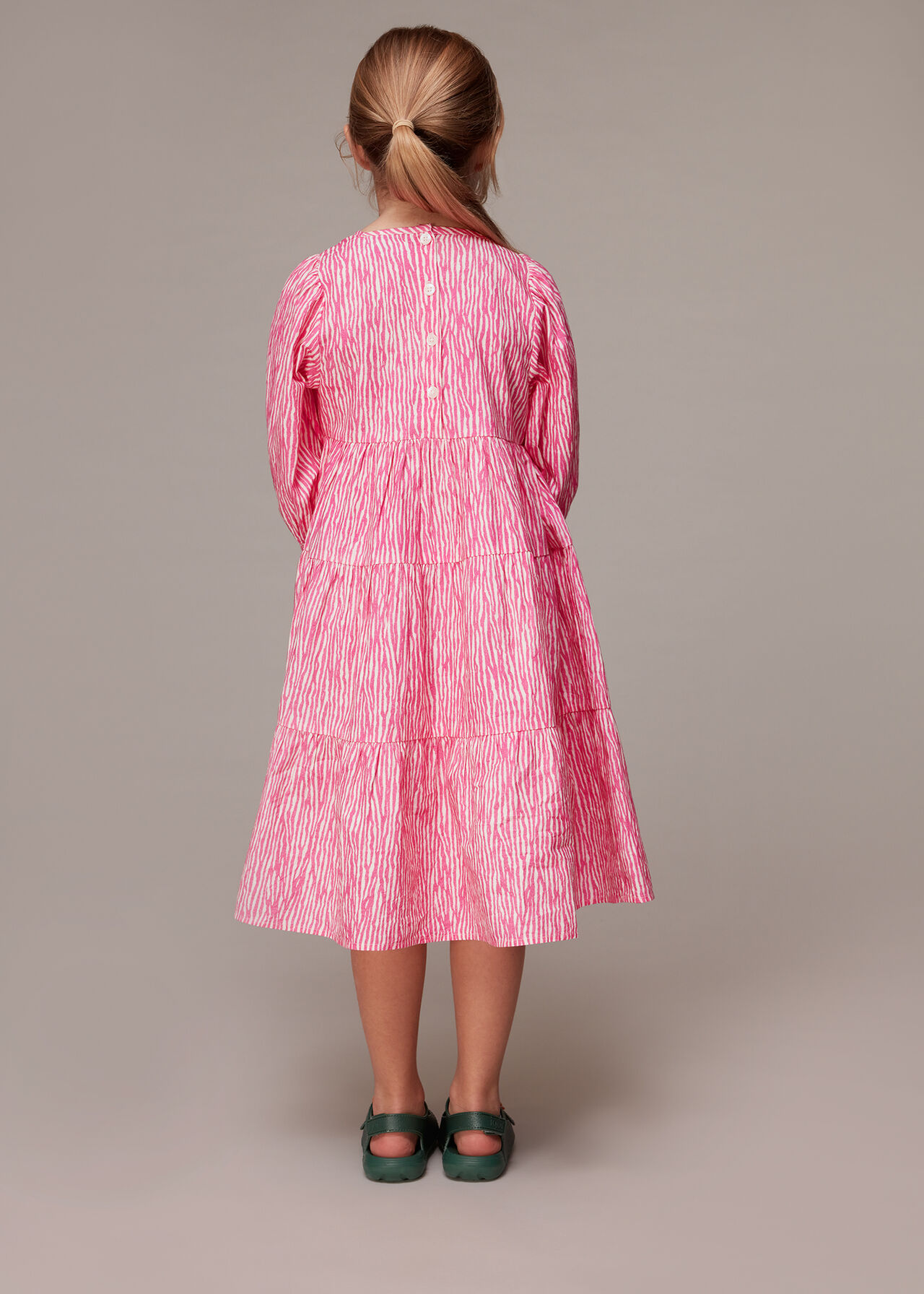 Romy Uneven Lines Tiered Dress