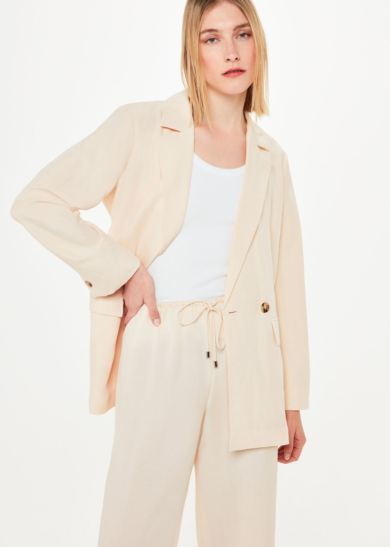 Jade Tie Front Blazer