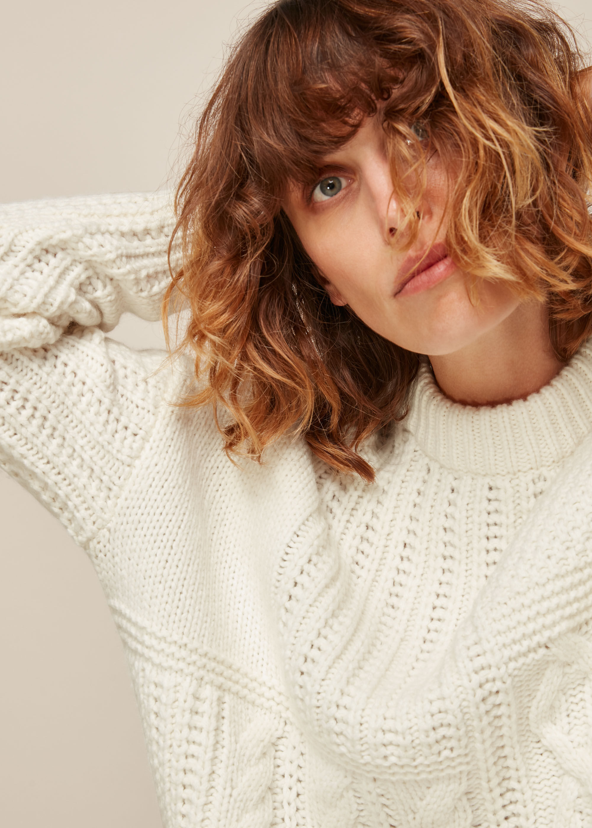 Whistles cable knit jumper best sale