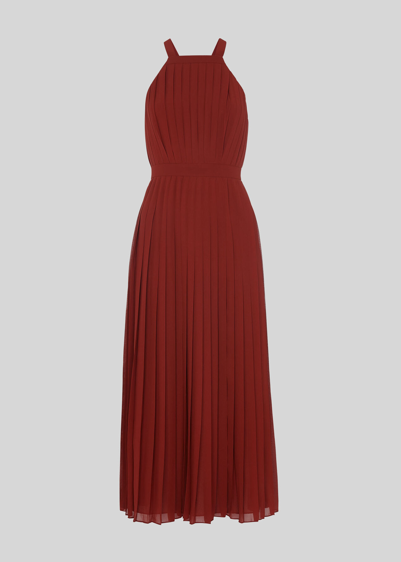 Kyra Pleated Dress Burgundy