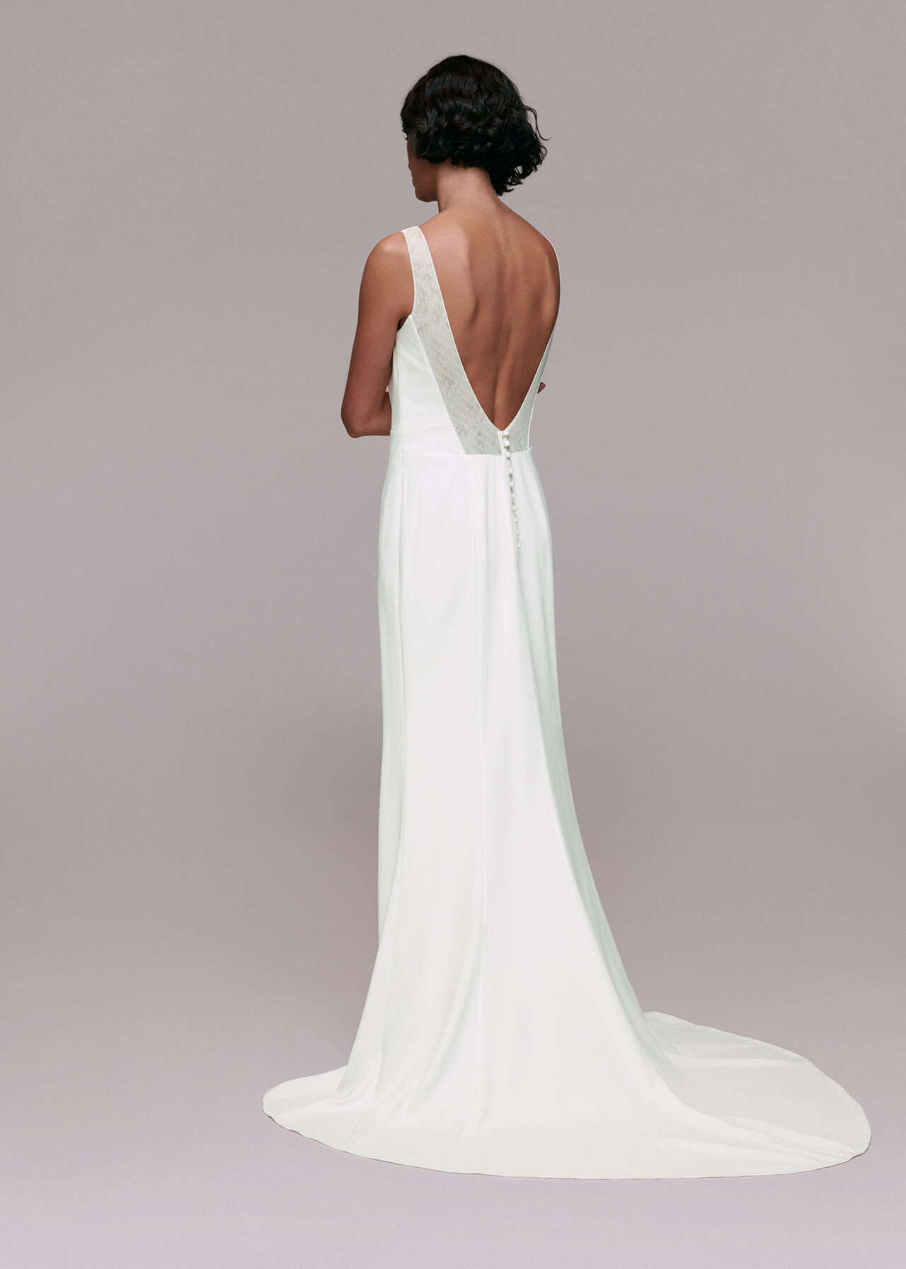 Ivory Mia Square Neck Wedding Dress | WHISTLES | Whistles