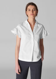 Frill Poplin Shirt