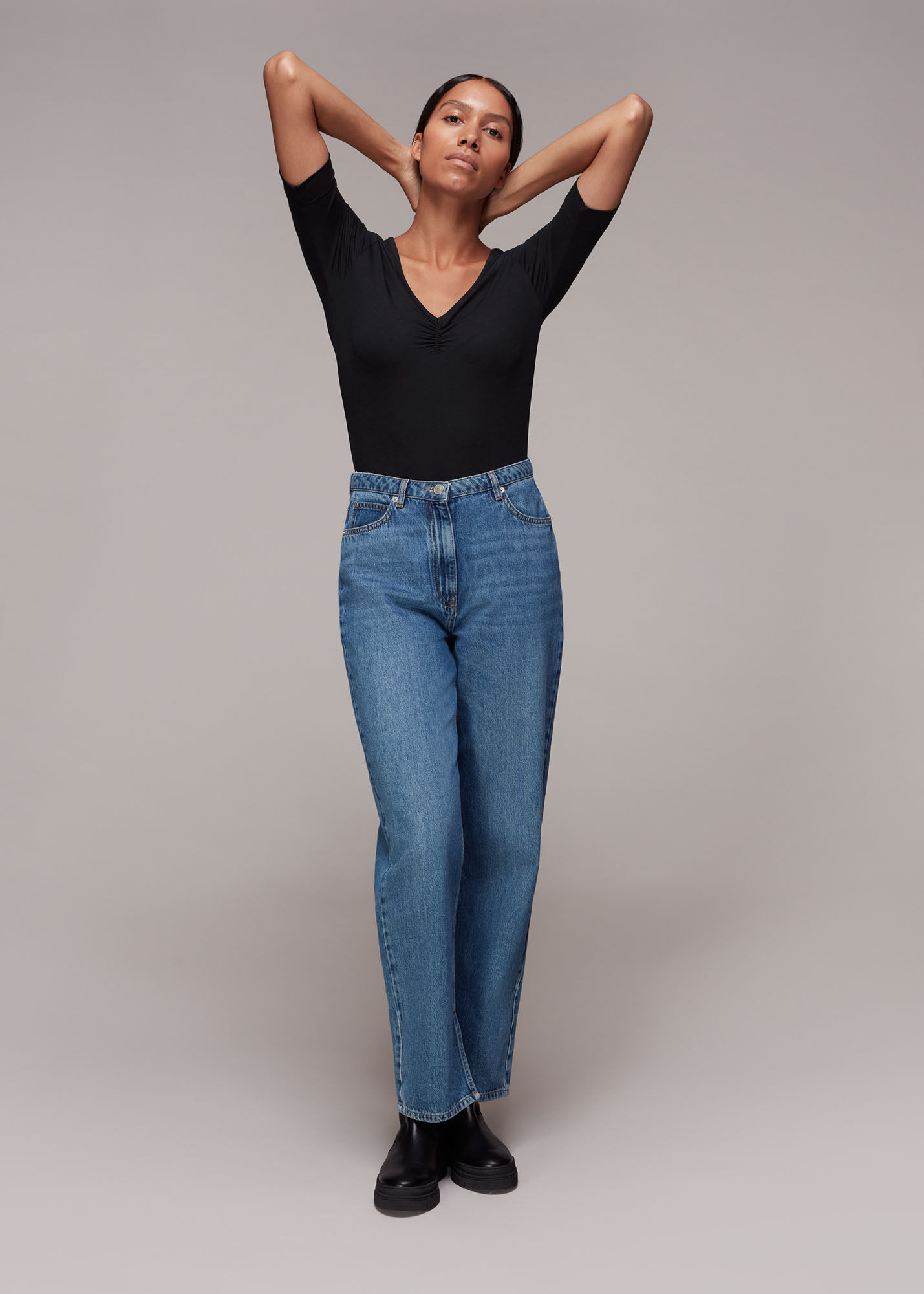 Black Freya Bodysuit WHISTLES Whistles UK