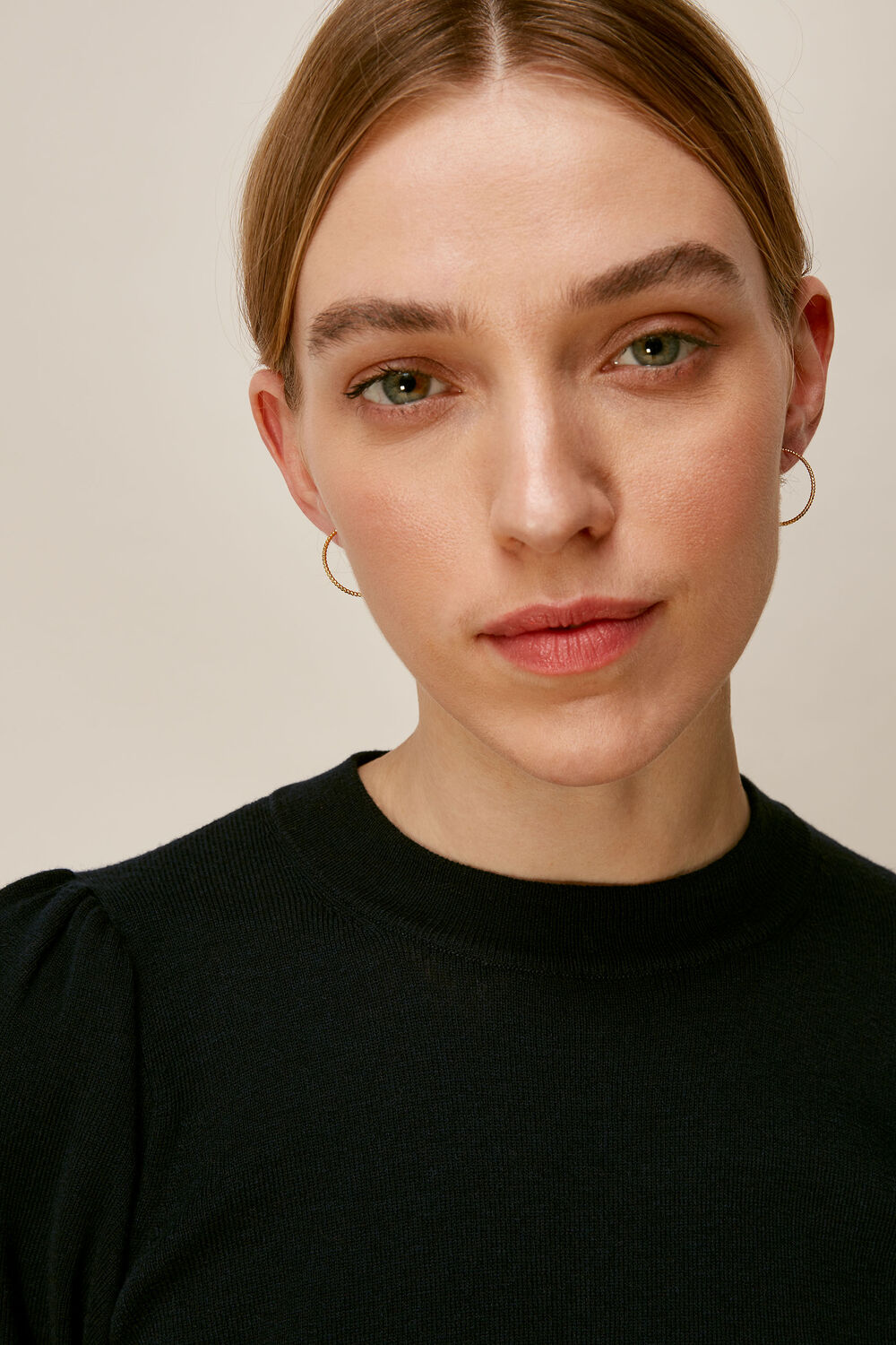 Engraved Hoop Earring Gold/Multi