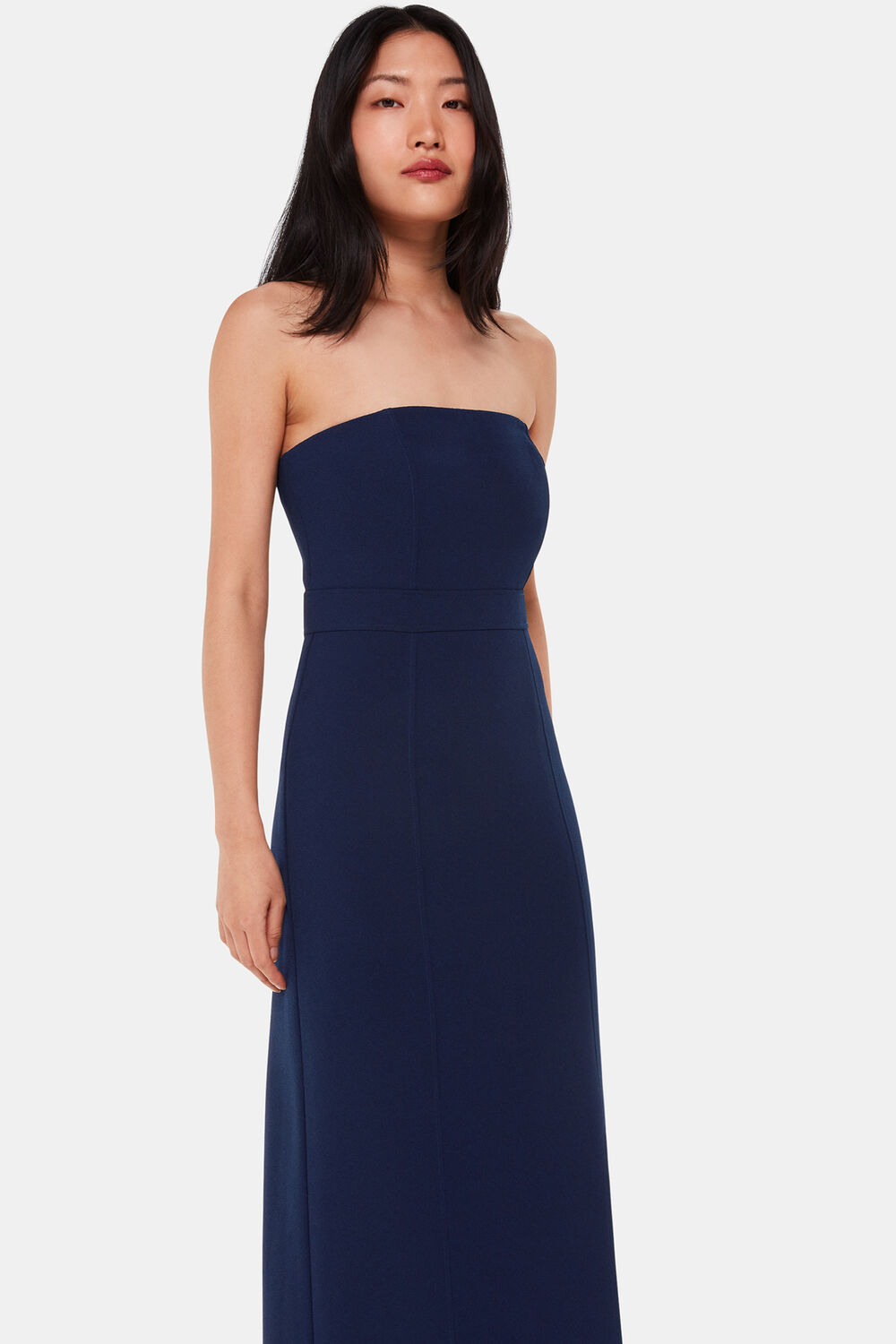 Navy Gemma Strapless Maxi Dress
