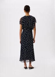 Polka Dot Print Midi Dress