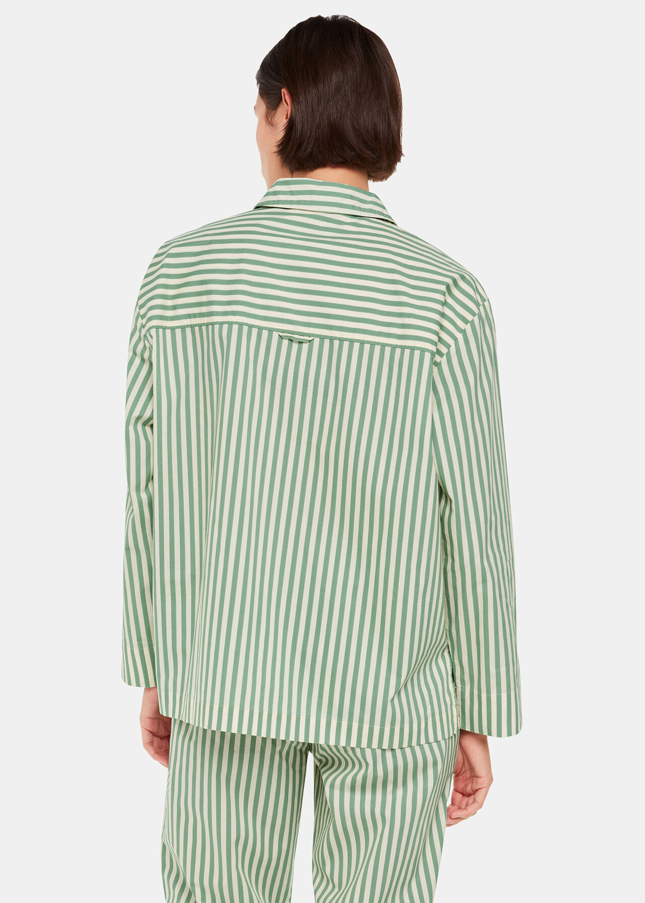 Cotton Stripe Pyjama Shirt