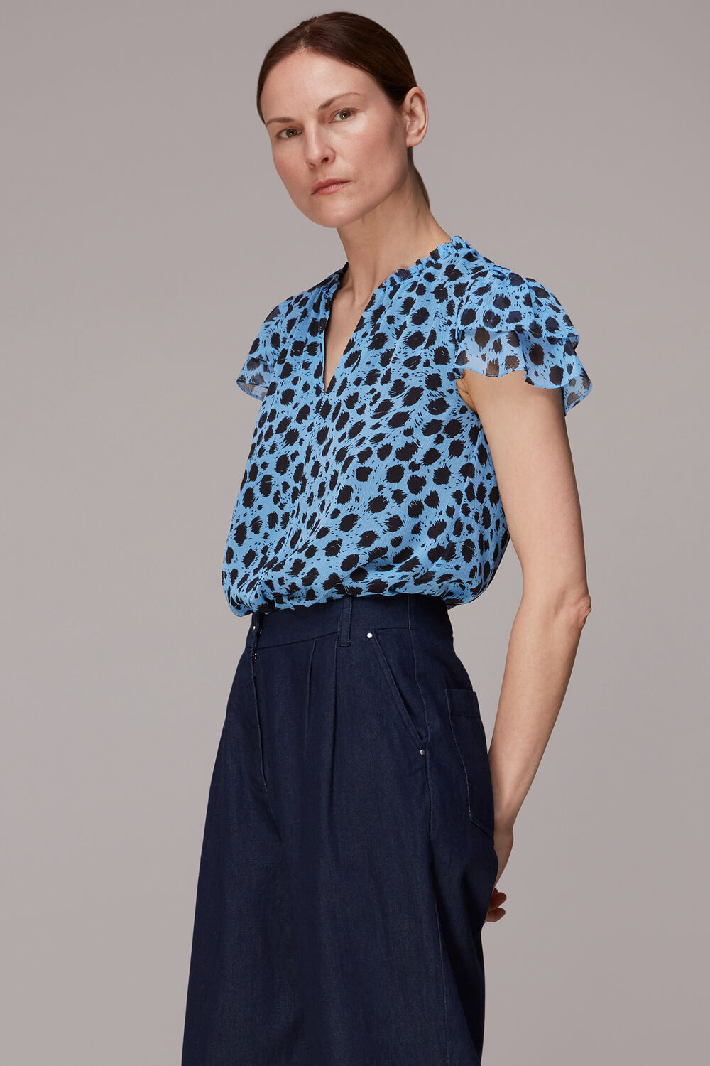 Brushed Dalmatian Blouse