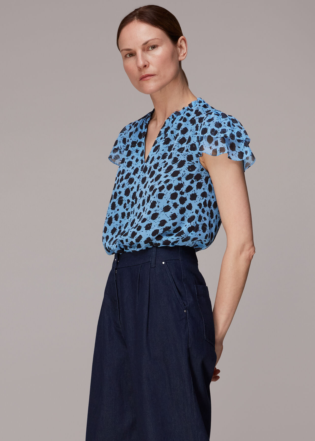Brushed Dalmatian Blouse