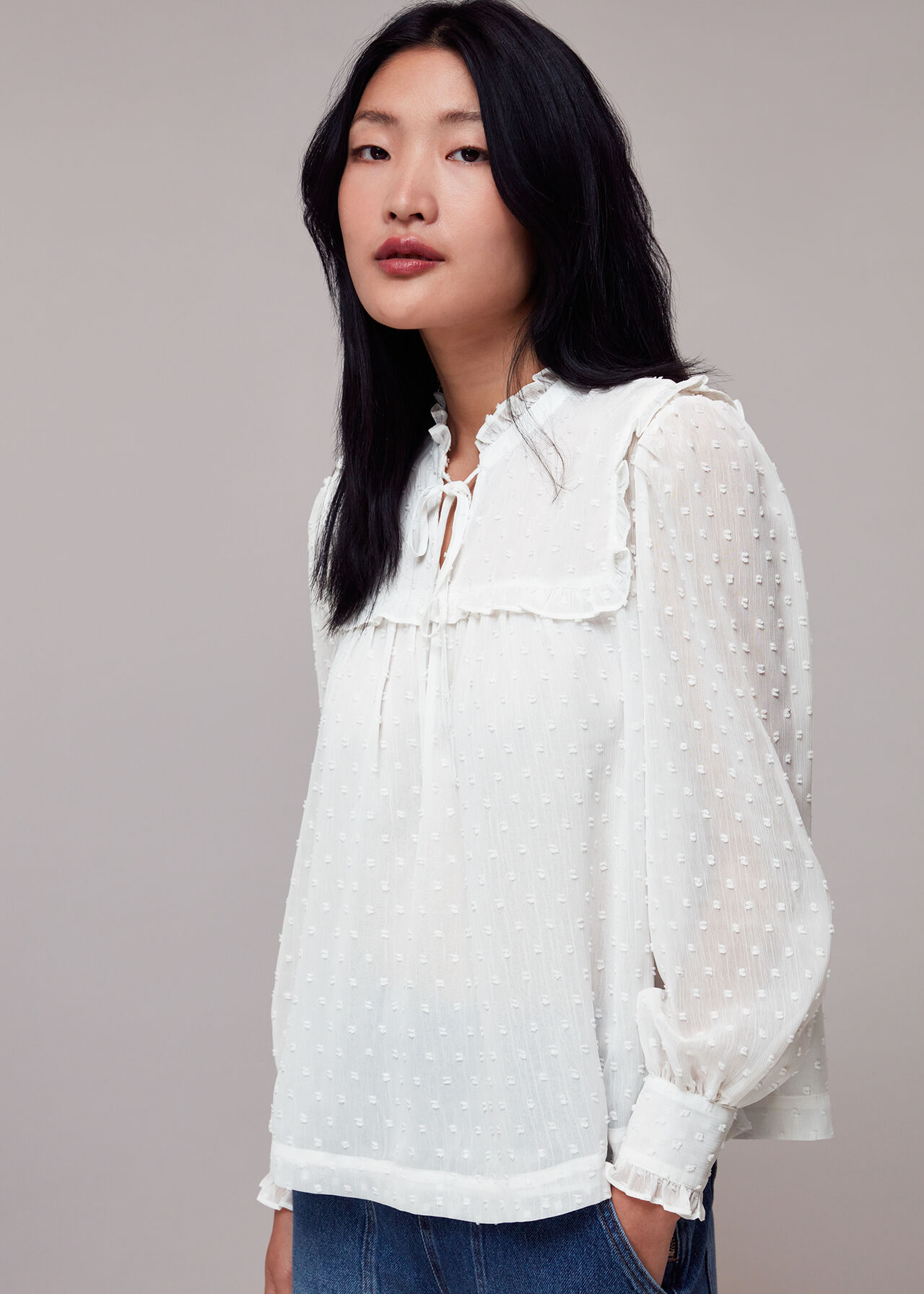 Dobby Collar Top