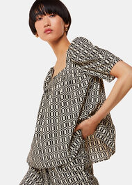 Link Check Square Neck Top