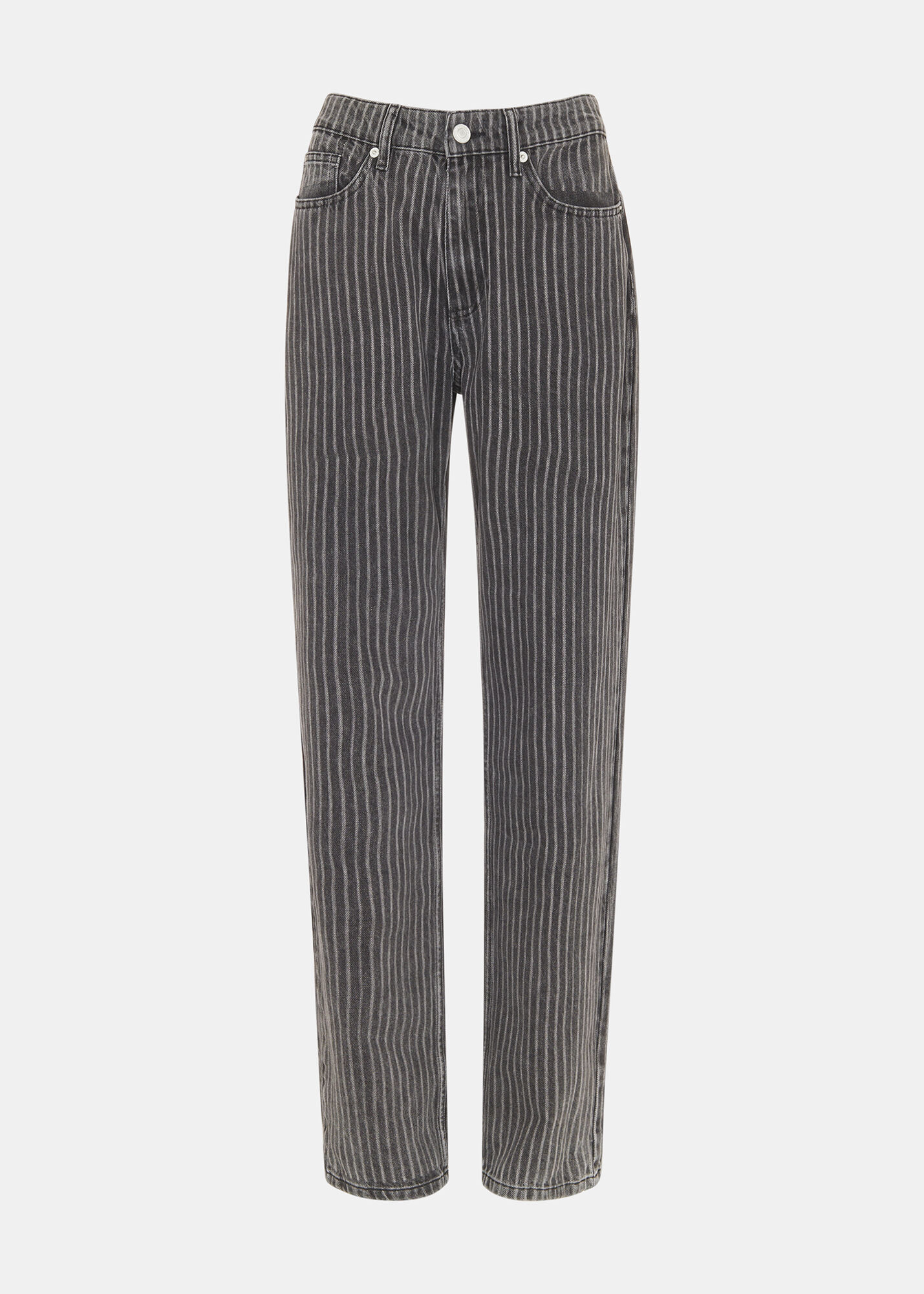 ★RAIVE★ Stripe Washing Denim Pants in Black VJ3AL38410 whistles-washed-stripe-